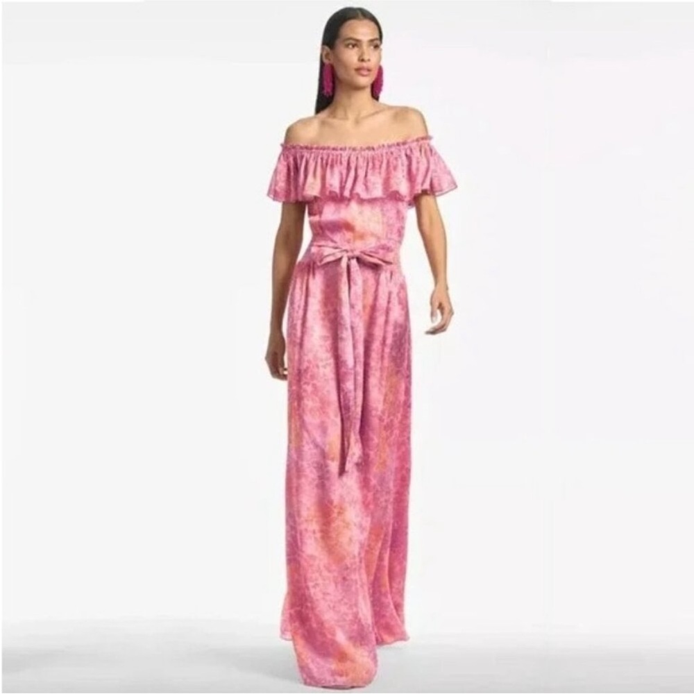 SACHIN + BABI Dress Size 22W Evening Gown NEW Nikki Pink Off Shoulder
